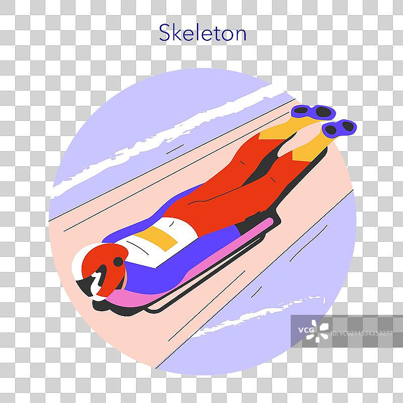 冬季运动扁平图图片素材