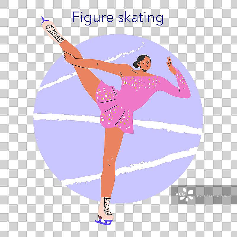 冬季运动扁平图图片素材