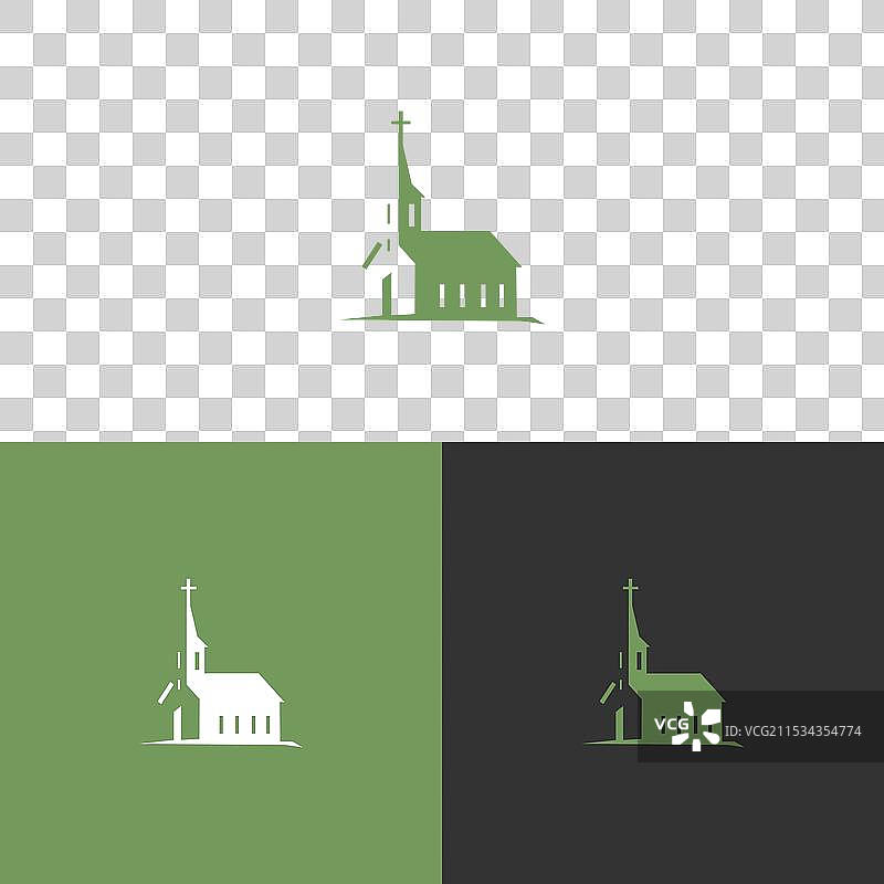 教堂创意标志设计图片素材