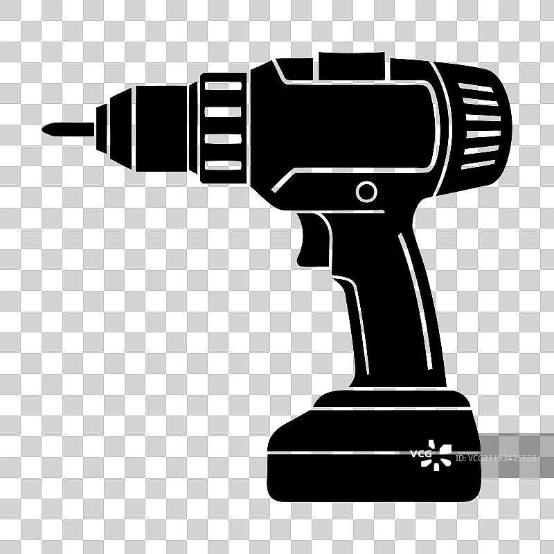 无绳电钻轮廓图标图片素材