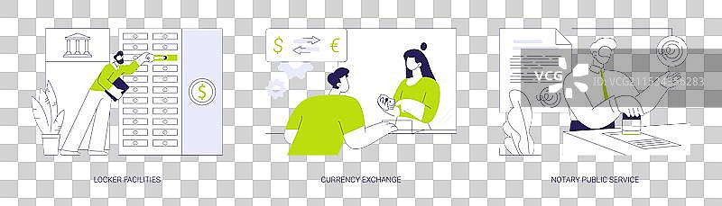 商业银行服务的抽象概念图片素材