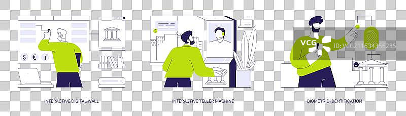 银行技术的抽象概念图片素材