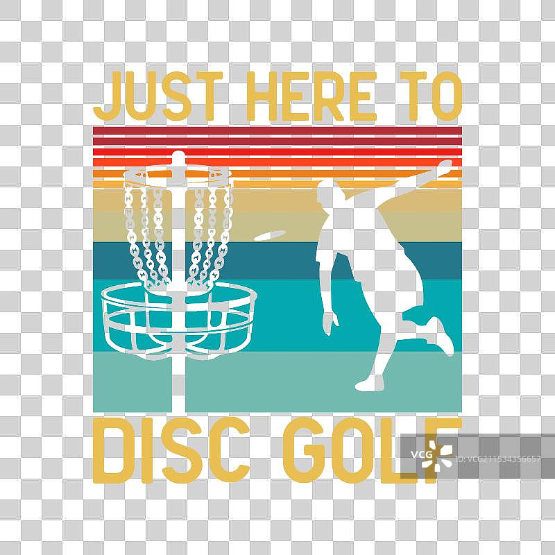 复古色彩的飞盘高尔夫球场景图片素材