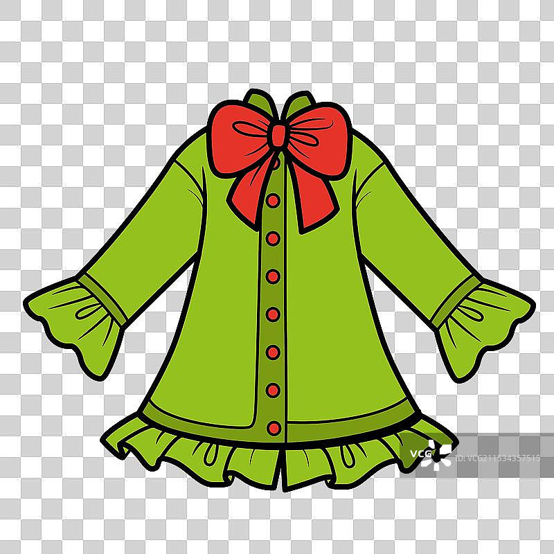 优雅的绿色开衫，适合新年精灵图片素材