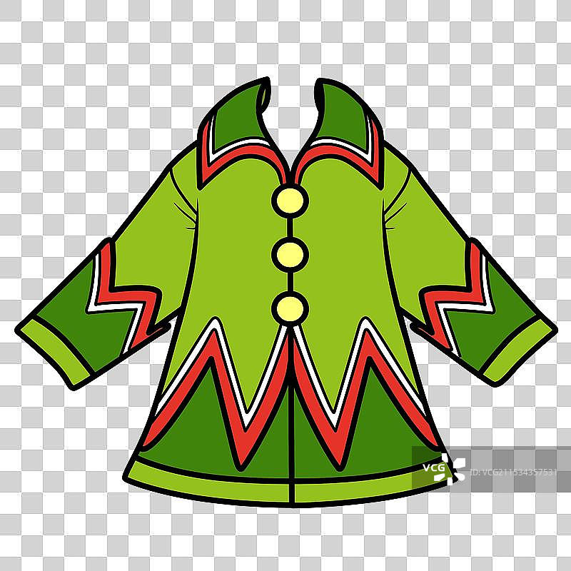 新年精灵服装的开衫图片素材