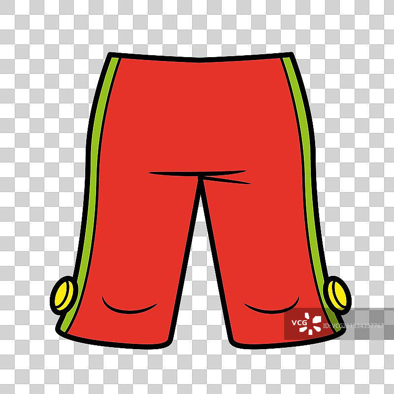 带条纹和纽扣的短裤图片素材