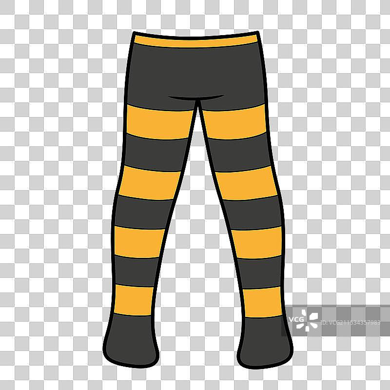 黑色和橙色宽边女孩紧身裤图片素材