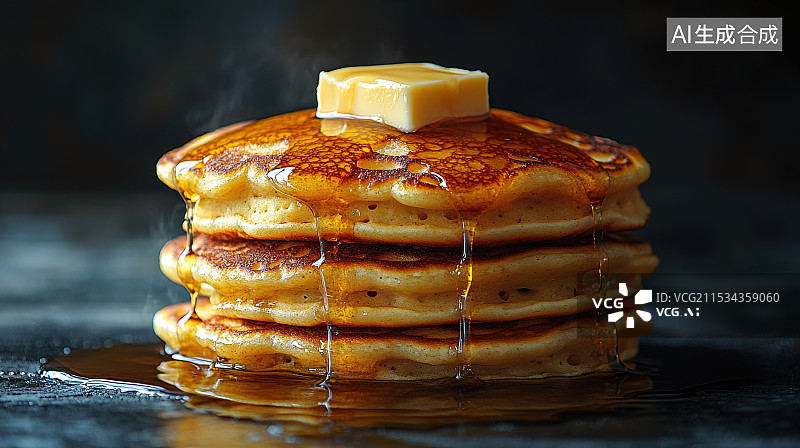 【AI数字艺术】香甜可口的松饼早餐图片素材