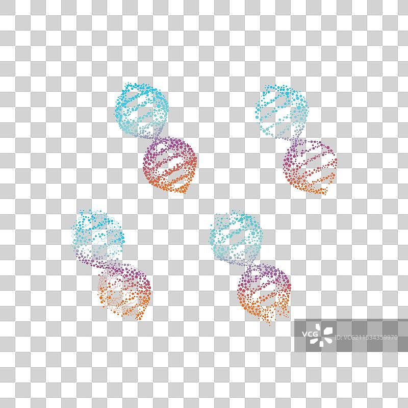 复杂的3D DNA链图片素材