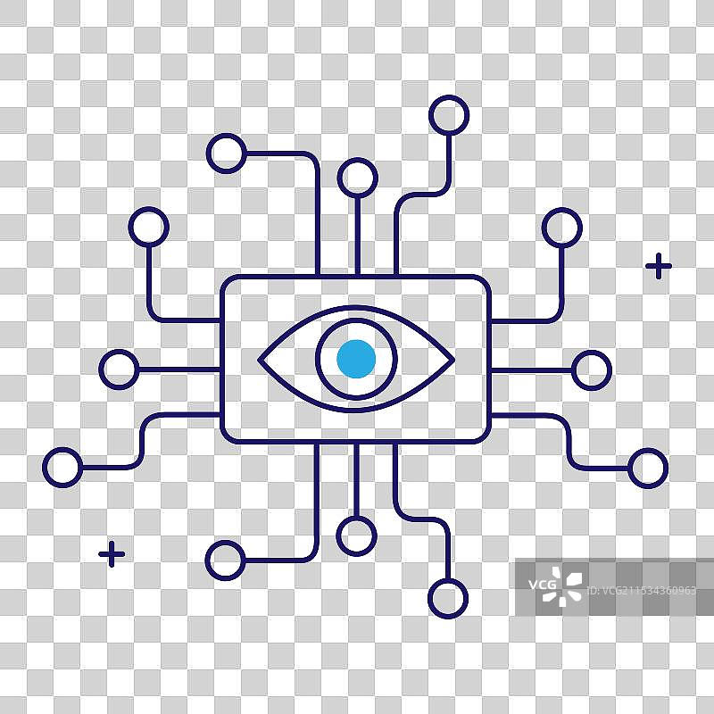 人工智能视觉识别与图像分析图标图片素材