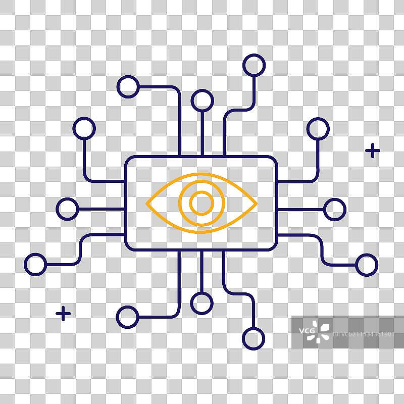 视觉检测与机器学习图标设计图片素材
