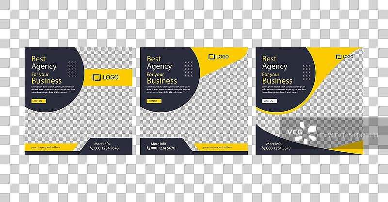 数字营销机构社交媒体帖子模板图片素材