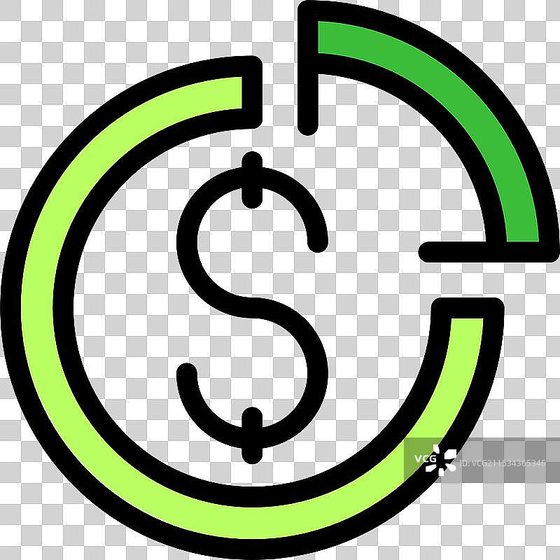 循环经济展示美元的资金循环图片素材