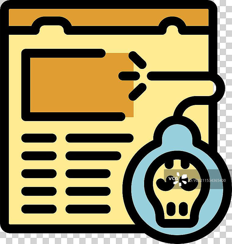 代表假新闻的轰炸新闻网站图标图片素材