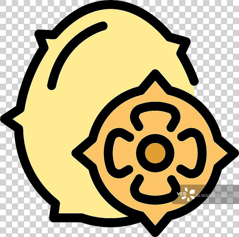 奇瓦诺果，切面展示种子和果肉图片素材