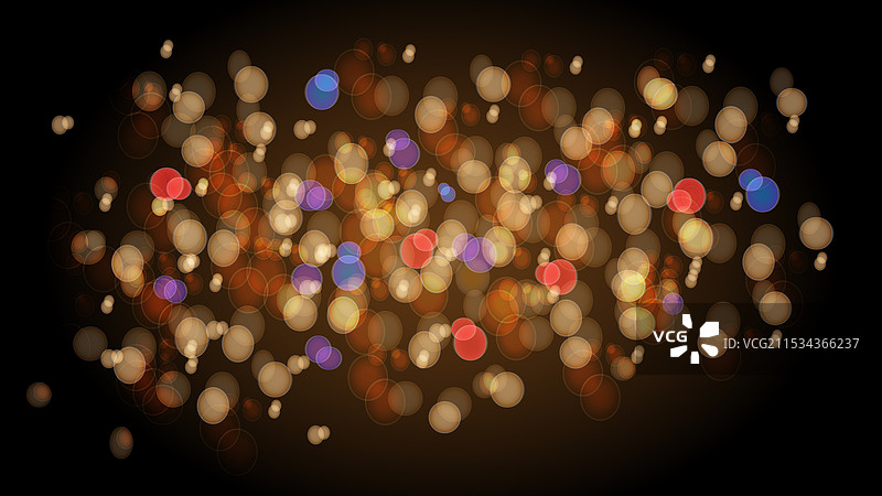 多彩的模糊圆形散景形状图片素材