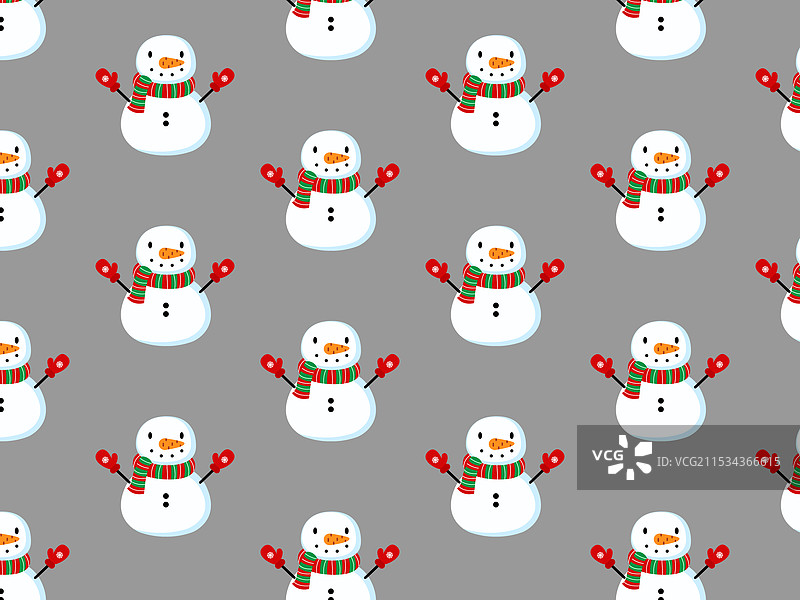 可爱的雪人冬季图案图片素材