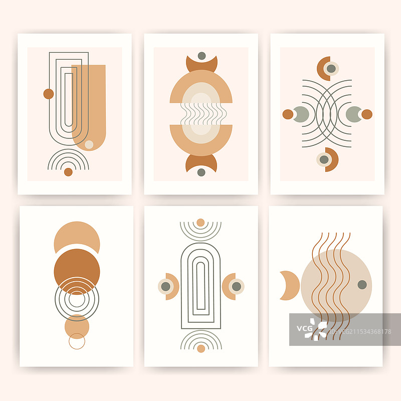 抽象的当代中世纪海报封面图片素材