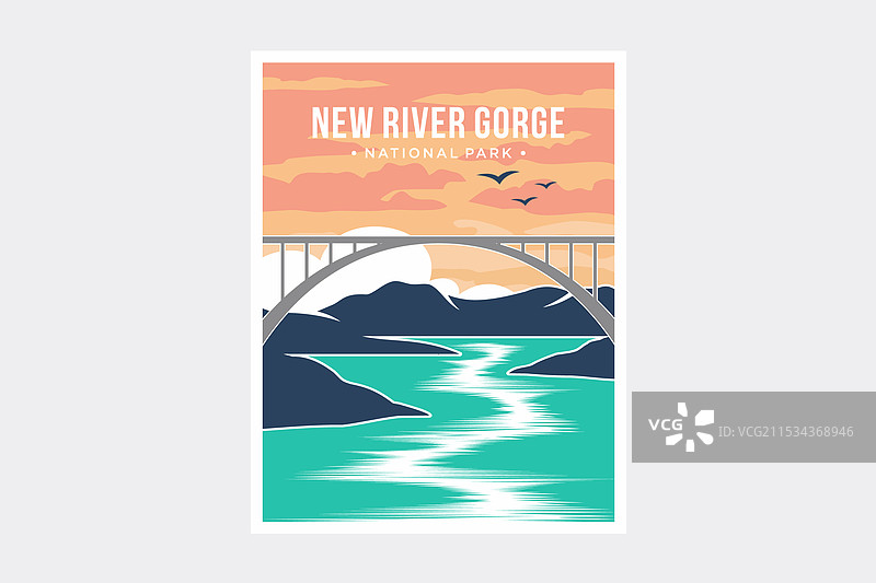 新河峡谷国家公园海报图片素材