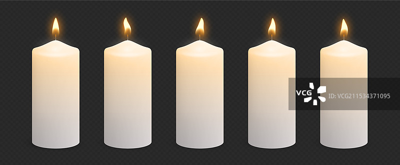 发光的蜡烛与火焰图片素材