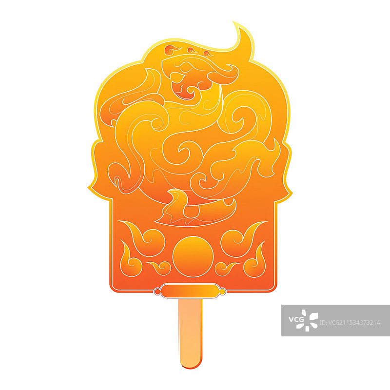 文创冰淇淋设计线稿图片素材