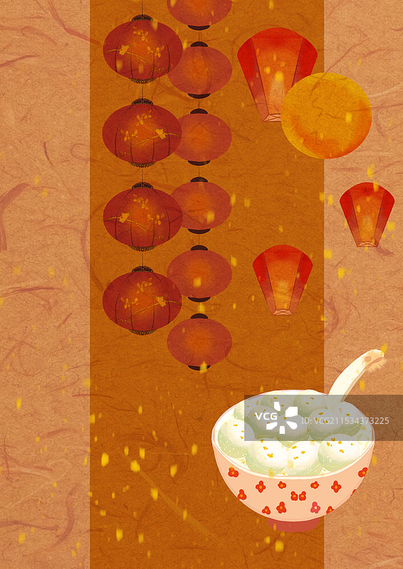 传统节日元宵冬至与灯笼图片素材