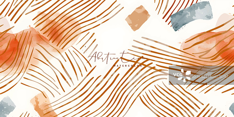 手绘抽象线条艺术背景图片素材