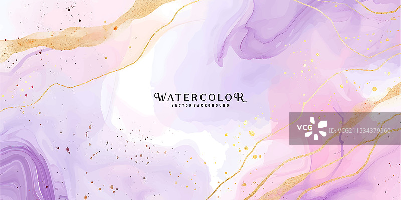 淡粉色水彩流体画设计卡片图片素材