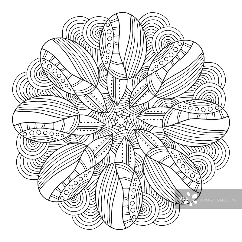 黑白圆形装饰图案图片素材