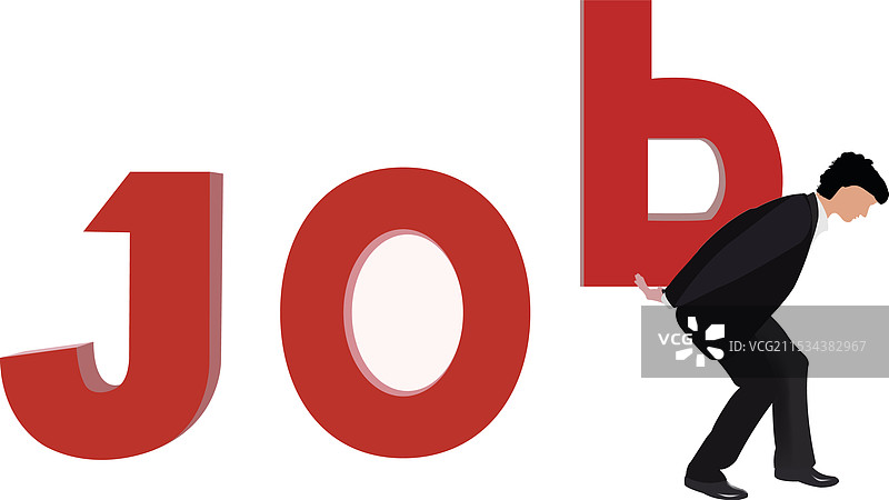 商人承受着工作的重担图片素材