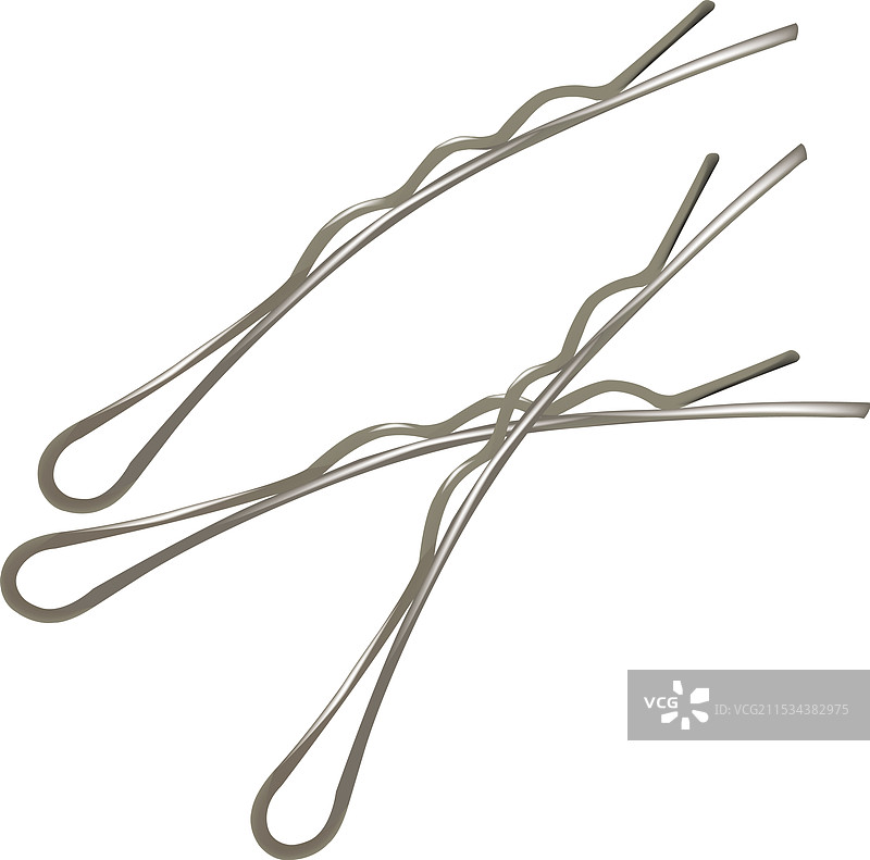 白色背景上的发夹，准备使用图片素材