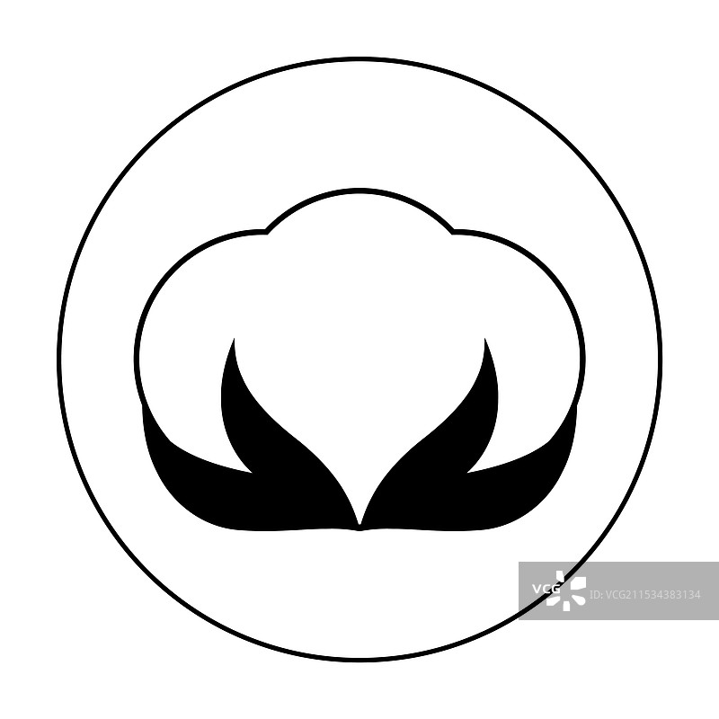 棉花花朵logo设计图片素材