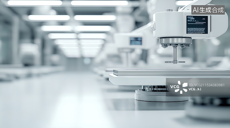【AI数字艺术】先进的工业机器人手臂在现代化工厂中进行精密操作图片素材