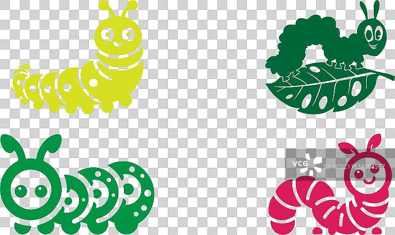 毛虫线条艺术图片素材