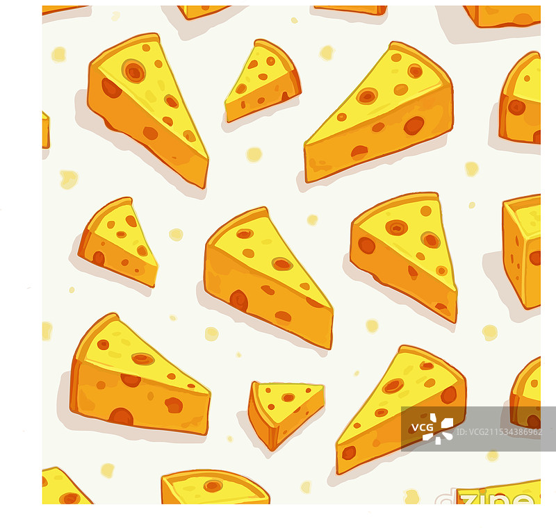 黄色奶酪的无缝图案碎片图片素材