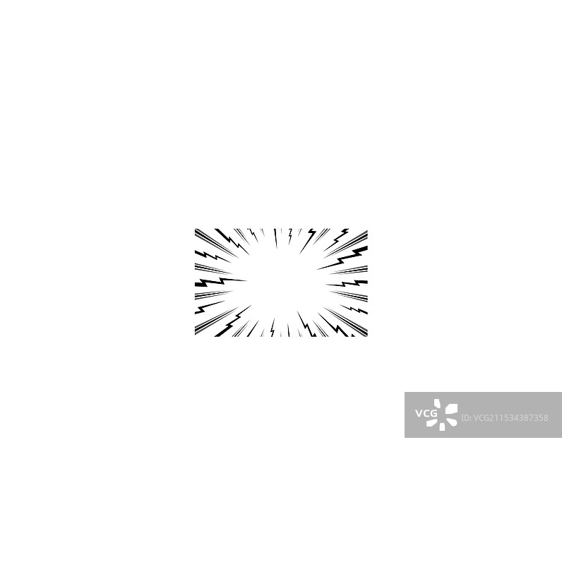 动态放射线在白色背景上的漫画图片素材