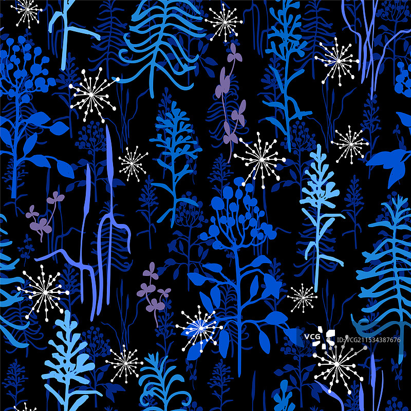 垂直的中性植物图案图片素材