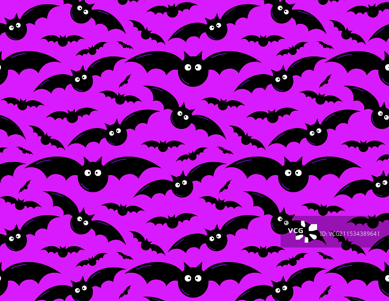 万圣节飞翔蝙蝠的无缝图案图片素材