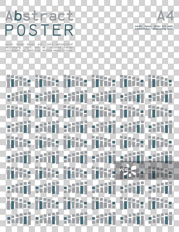 A4格式的抽象海报，包含几何形状图片素材