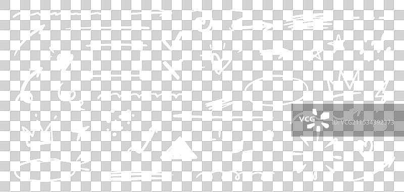 线条形状标记下划线箭头心形画笔图片素材