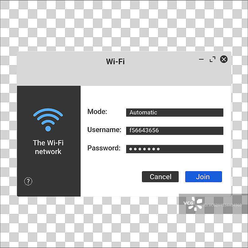 互联网连接窗口 WiFi 连接面板图片素材