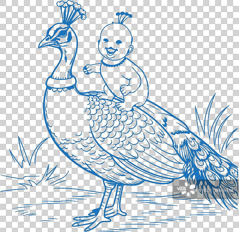 孔雀标志图标艺术图片素材