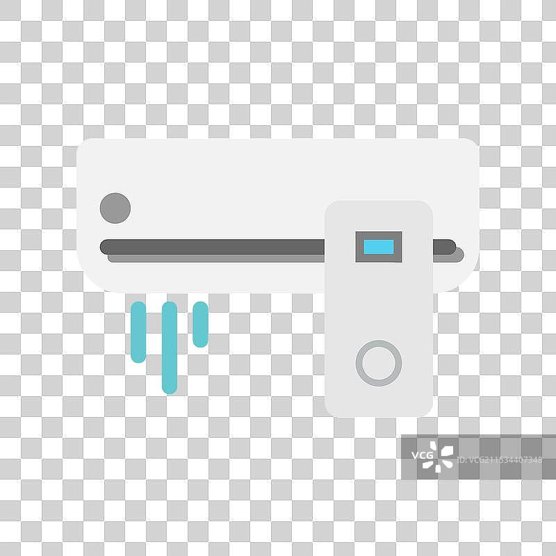 空调扁平图标及空调遥控器图片素材