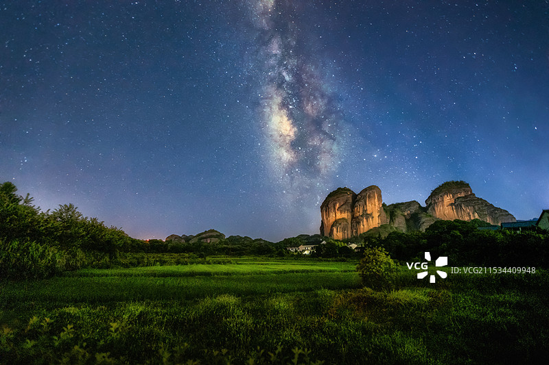 江西龙虎山银河夜色图片素材