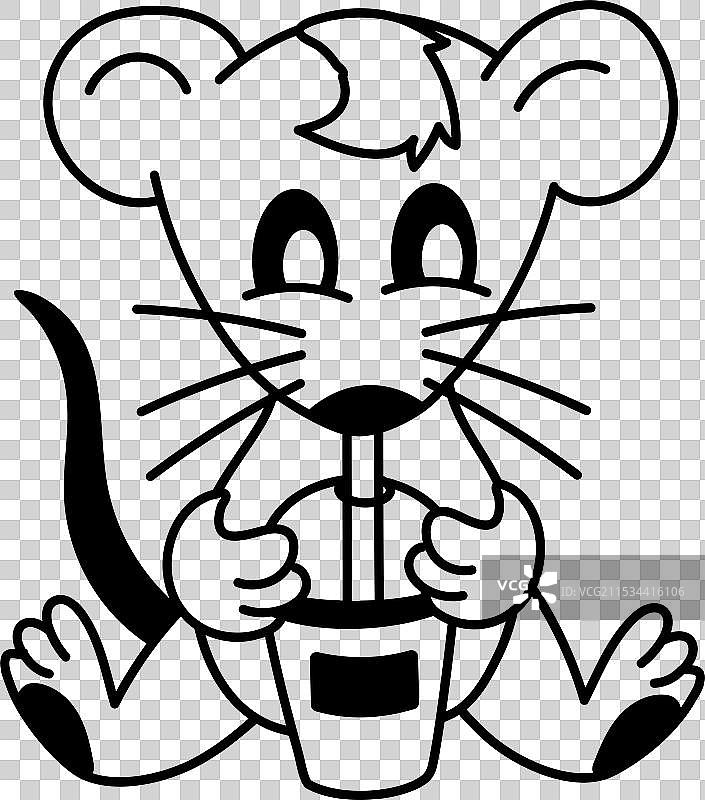 老鼠在喝水图片素材