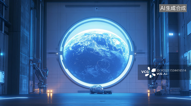 【AI数字艺术】一个巨大的圆形传送门图片素材