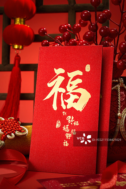 中国传统文化元素福字红包图片素材