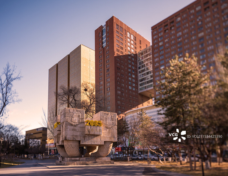 呼和浩特街景乳都标志图片素材