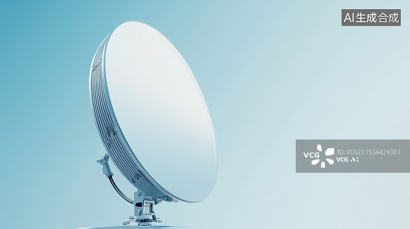 【AI数字艺术】卫星天线蓝天映图片素材