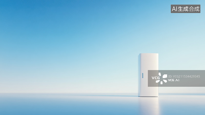【AI数字艺术】白色设备蓝天背景图片素材